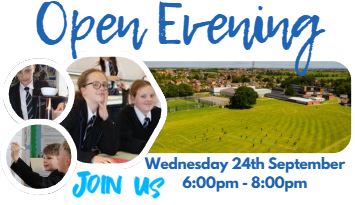 Open Evening – Wednesday 24th September